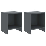 Bedside Cabinets 2 pcs Dark Grey 35x30x40 cm Solid Pinewood 322244