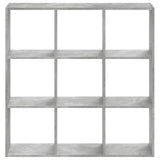 Bookcase Concrete Grey 102x32x102 cm Engineered Wood 852819