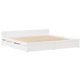 Bed Frame without Mattress White 120x200 cm Solid Wood Pine 3301687