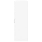 ZNTS Wall Display Shelf 8 Compartments High Gloss White 342591