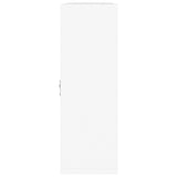 ZNTS Wall Display Shelf 8 Compartments High Gloss White 342591