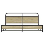 Metal Bed Frame without Mattress Sonoma Oak 180x200 cm Super King 3318689