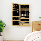 Mirror Jewellery Cabinet with LED Lights Wall Mounted 353234