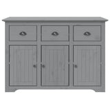 Highborad "BODO" Grey 115.5x43x200.5 cm Solid Wood Pine 3206453