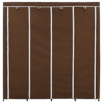 Wardrobe with 4 Compartments Brown 175x45x170 cm 282446