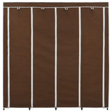 Wardrobe with 4 Compartments Brown 175x45x170 cm 282446