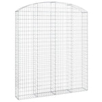Arched Gabion Basket 200x30x220/240 cm Galvanised Iron 153471