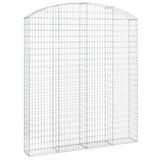 Arched Gabion Basket 200x30x220/240 cm Galvanised Iron 153471