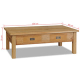 Coffee Table Solid Teak 100x60x35 cm 244483