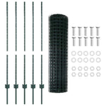 Fence with Posts Green 1.2 x 10 m Steel 3335968