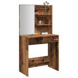 Dressing Table with Mirror Old Wood 74.5x40x141 cm 857007