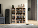 CD Storage Unit with Adjustable Shelves, 89 x 130.5 cm, Nature Wood Finish T3398P343474
