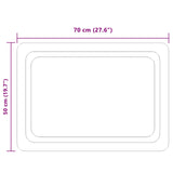 LED Bathroom Mirror Transparent 70 x 50 cm Tempered Glass 42045834