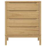 Chest of Drawers FLORO Wax Brown Solid Wood Pine 374008