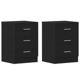 Bedside Cabinets 2 pcs Black Oak 38x35x55 cm Engineered Wood 862429
