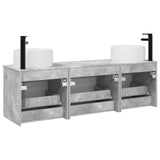 Bathroom Cabinet Set 3 pcs Concrete Grey 49 x 44.5 x 66 cm 3405770