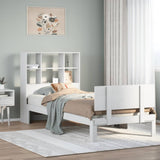 Bookcase Bed without Mattress White 90x200cm Solid Wood Pine 3322661