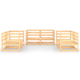 Garden Lounge Set Brown Solid pinewood Medium Modular 3075439