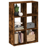 Room Divider Bookcase Smoked Oak 69.5x29x103.5 cm Engineered Wood 858016