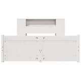 Bookcase Bed without Mattress White 150x200cm King Size Solid Wood Pine 3322440