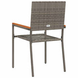 Garden Stacking Chairs 2 pcs Grey and Brown 42006826
