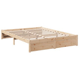 Bookcase Bed without Mattress 160x200 cm Solid Wood Pine 3324348