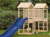 Play Tower Natural Wood Solid Pine Wood Large Durable 826526