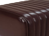 Bench 110 x 30 x 45 cm Real Leather Dark Brown 42042121