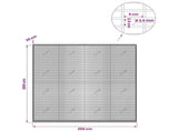 Gabion with 3.5 mm Wire and 5x2.5 cm Mesh 200x20x200 cm 3461710