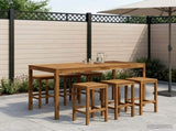 Garden Bar Table Natural 196 x 100 x 105 cm Solid Acacia Wood 3394418