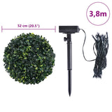 Artificial Boxwood Balls with LED Lights 2 pcs Green 52 cm 3335897