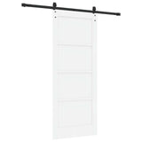 Sliding Door ORKDAL White and Black 83 x 202 cm Solid Pine Wood 3445560