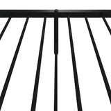 Metal Bed Frame without Mattress with Footboard Black 80x200cm 350873
