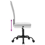 Office Chair Height Adjustable White Mesh Fabric 353007