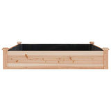 Garden Raised Bed with Liner 120x120x25 cm Solid Wood Fir 364292