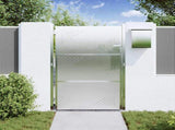 Garden Gate 85 x 120 cm Stainless Steel Silver Lockable 3402580