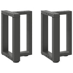 ZNTS Coffee Table Legs T-Shaped 2 pcs Anthracite 38x25x cm Steel 4013026