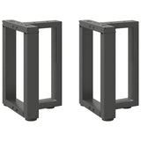 Coffee Table Legs T-Shaped 2 pcs Anthracite 38x25x cm Steel 4013026