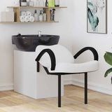 Shampoo Chair Manual White and Black 63 x 141 x 92 cm PVC 42009071