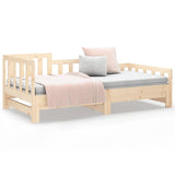 Pull-out Day Bed without Mattress 2x cm Solid Wood Pine 820741
