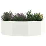 Planter White 120 x 120 x 35 cm Steel 883725