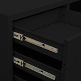 Office Cabinet Black 90x40x102 cm Steel 336407