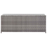 Garden Storage Box Grey 150x50x60 cm Poly Rattan 46462