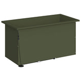 Garden Planter with LED Olive Green 40 x 80 x 40 cm Steel 8008160
