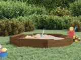 Sandbox with Seats Honey Brown Octagon Solid Wood Pine 825012