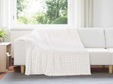 Throw Blankets 6 pcs White 200 x 150 cm Fleece 42016966