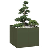 Planter Olive Green 100x100x80 cm Steel 860825