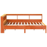 Bookcase Bed without Mattress Wax Brown 120x190 cm Solid Wood Pine 3324441