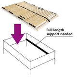 Slatted Bed Base without Mattress with 28 Slats 7 Zones 120x200 cm 246447