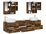 Bathroom Furniture Set 5 pcs Smoked Oak 3407003